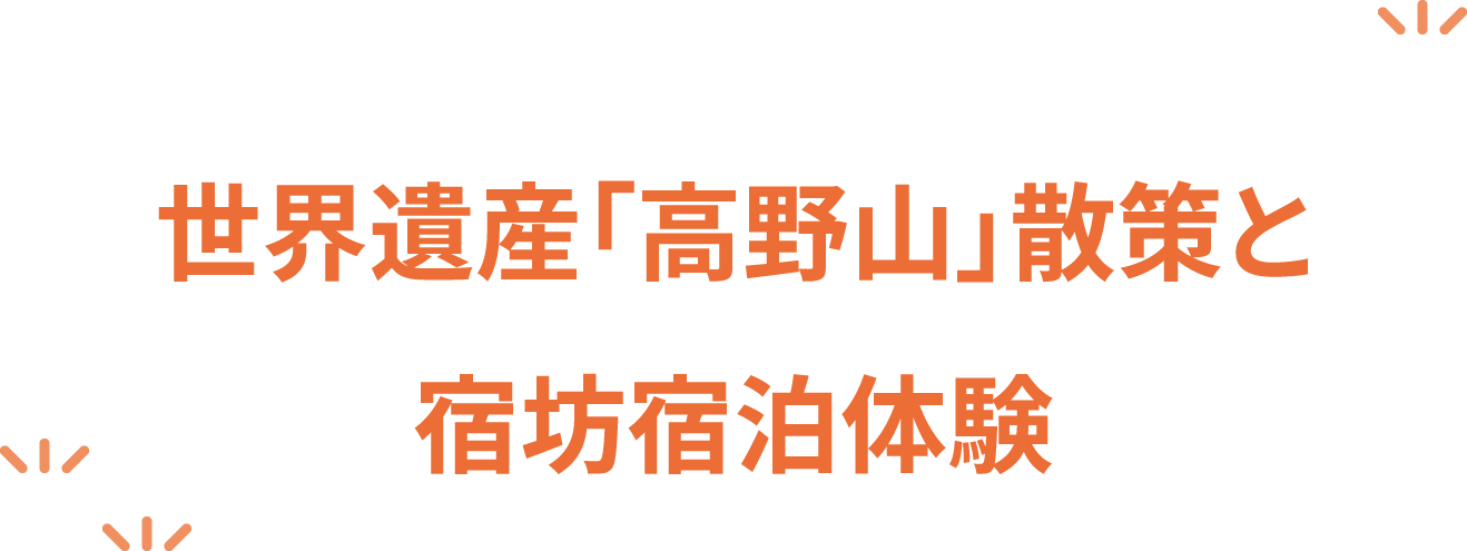 世界遺産「高野山」散策と宿坊宿泊体験
